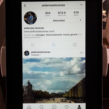 Instagram live d'Ambroise Tézenas